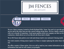 Tablet Screenshot of jmfences.com